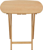 eHemco Hardwood Folding TV Tray Tables, 25.5 Inches, Set of 2 | Oversized, Natural, For Eating