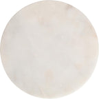 Kate and Laurel Helio Modern Round Marble Drink Table, 8 x 8 x 24, White and Antique Brass, Natural Marble Martini Table for Use as Small Plant Stand or Mini Nightstand