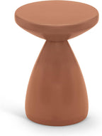 Meridian Furniture 99026Terracotta-ET Anika Collection Modern | Contemporary Side Table with Matte Terracotta Finish Iron Metal, 14.5" W x 14.5" D x 19" H, Terracotta