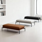 Modern Stainless Steel Bed end Bench Bedroom Rest Clothing Store Entryway(Medium)