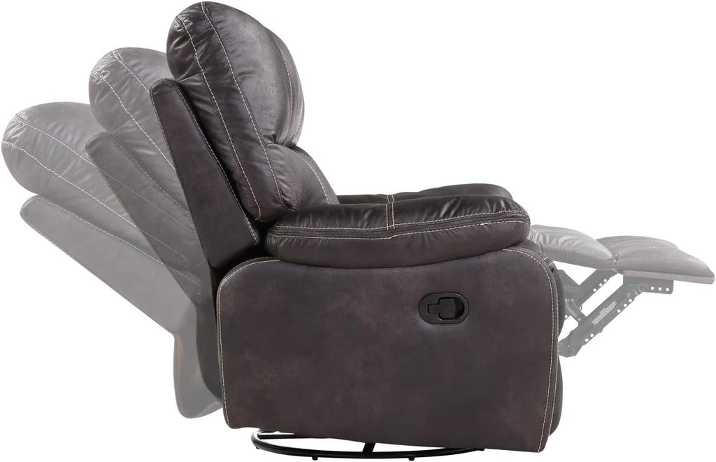 Wallace & Bay Hooper Swivel Recliner Glider, Dark Gray