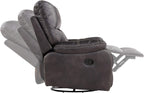 Wallace & Bay Hooper Swivel Recliner Glider, Dark Gray