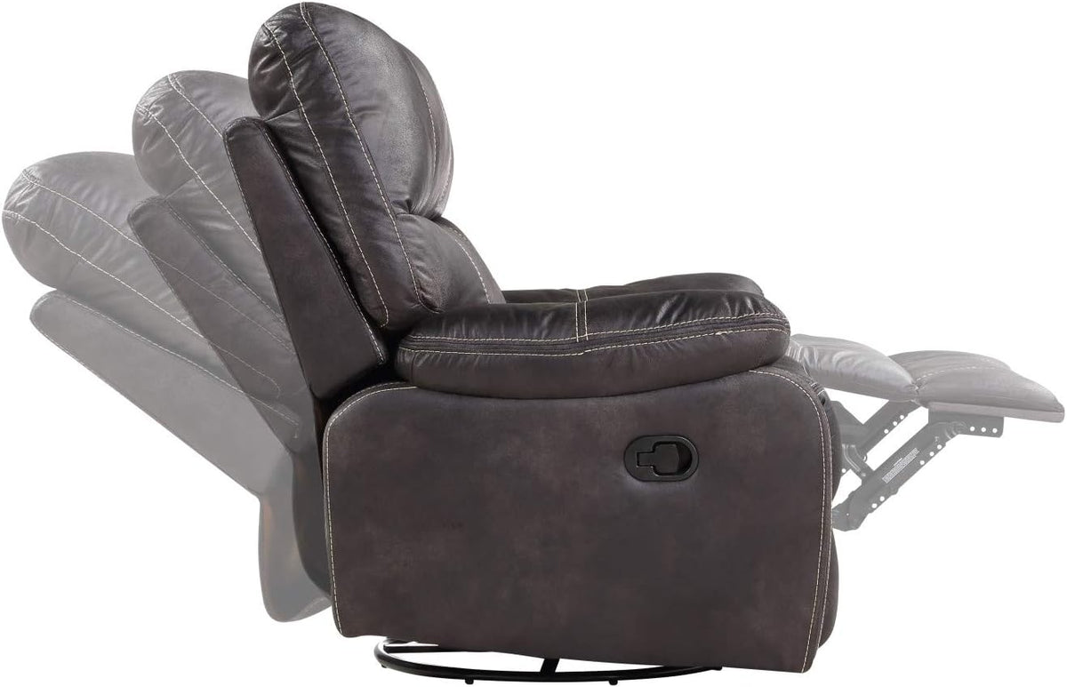 Wallace & Bay Hooper Swivel Recliner Glider, Dark Gray