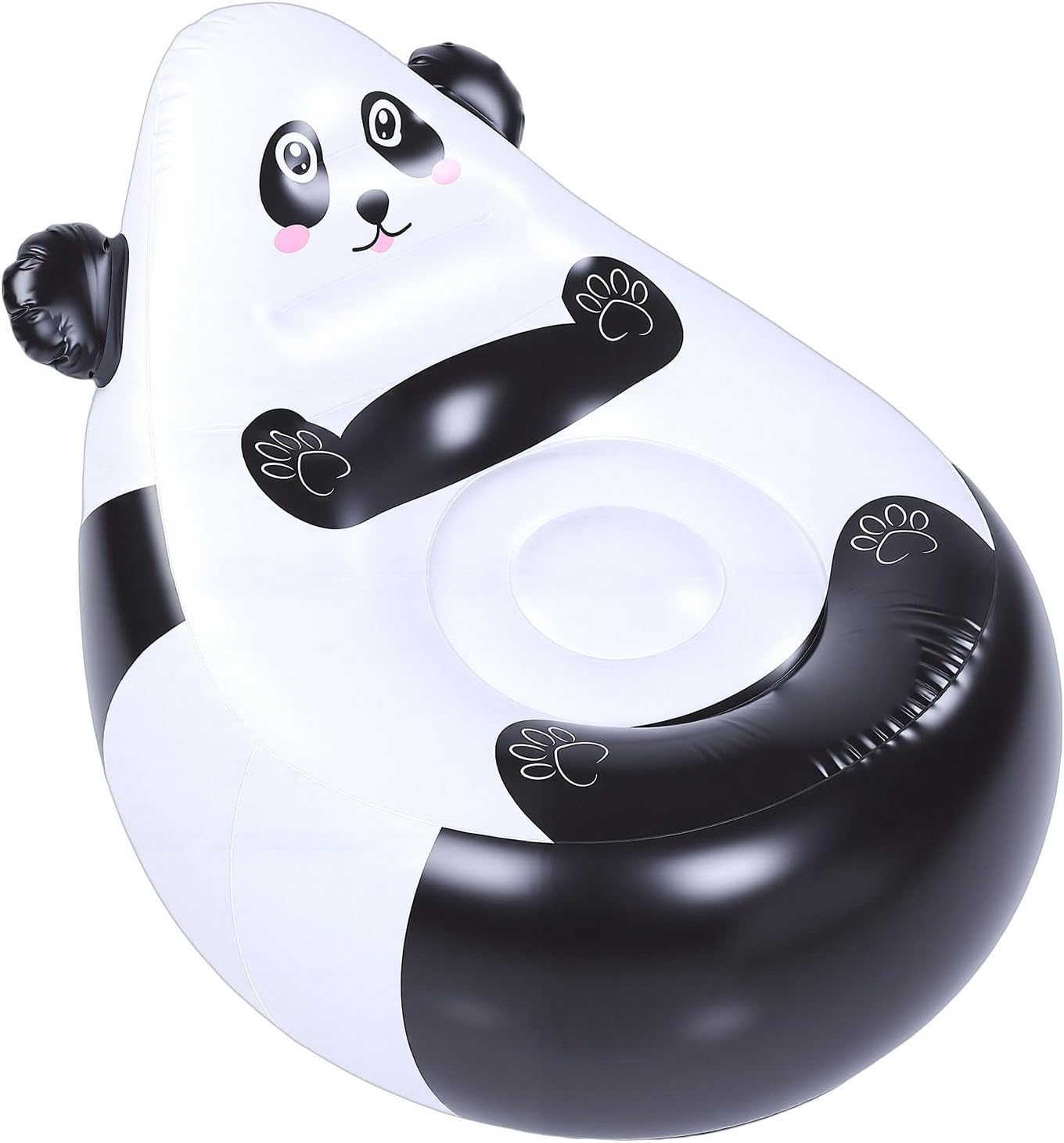Cute Inflatable Couch Seat with Panda Cartoon, Soft Portable Chair for Garden, Playing in the Garden, Camping or Travel Adventure