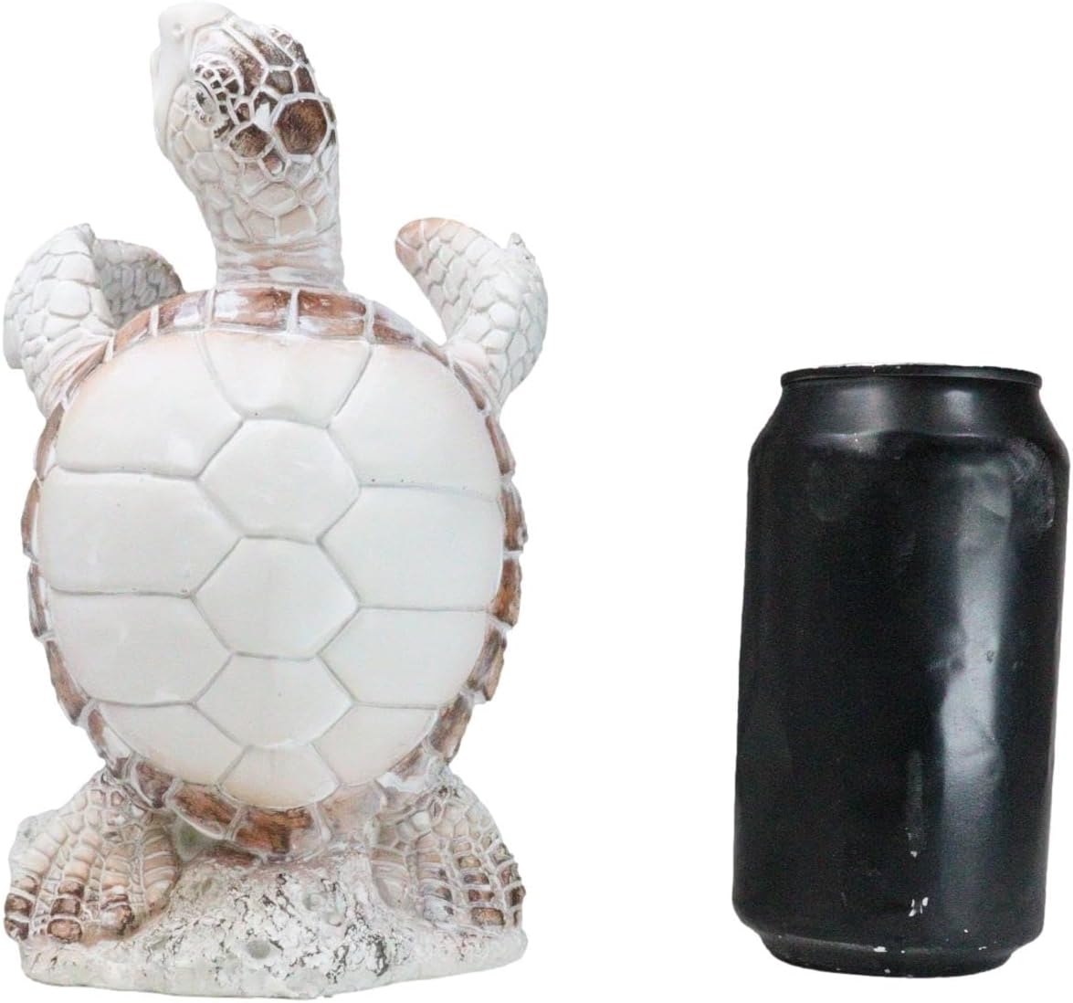 Ebros Gift Nautical Coastal Dancing Antique White Sea Turtle Wine Bottle Holder Caddy Figurine 7.5" High Home Kitchen Decorative Storage Organizer Turtles Terrapins Tortoises Decor