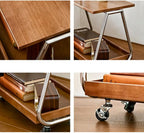 Mobile Side Table Mobile Sofa Side Table Modern Minimalist Trolley Wheeled Storage Rack Living Room Corner