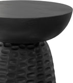 SIMPLIHOME Boyd 13" Wide Solid Wood Round End Table in Black