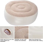 Portable Inflatable Stool for Camping and Hiking, 2-in-1 Multifunctional Inflatable Seat as Chair & Footrest, Made of Soft PVC, Compact Blow-Up Design for Travel, Office, Garden