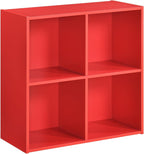 KB Designs - 4 Cube Storage Organizer Shelf - Modern Small Compact Organizer for Bedroom, Closet & Living Room, Sturdy Wooden Books Toys Storage Solution & Home Organization