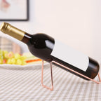 Wine Bottle Display Rack Iron Decorative Wine Storage Stand for Home Bar Kitchen Countertop, Sturdy Metal Construction with Elegant Design, 2 Pieces Set