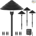 ZZXX Low Voltage Pathway Lights 5W Landscape Lighting Cast-Aluminum Waterproof 2700K LED Landscape Lights 12-24V Landscape Path Lights Low Voltage for Yard Garden Walkway,4 Pack