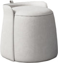 Modern Dresser Makeup Ottoman Stool, Leather Dresser Chair, Round Footstool, Extra Seating for Living Room/Bedroom/Entryway