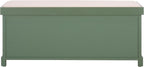SAFAVIEH Furniture - Lonan Storage Bench - Dusty Green - Solid Wood - Farmhouse Lift-Top Design - Ideal for Entryway, Living Room, Hallway, 18" Seat Height (AMH5733J)