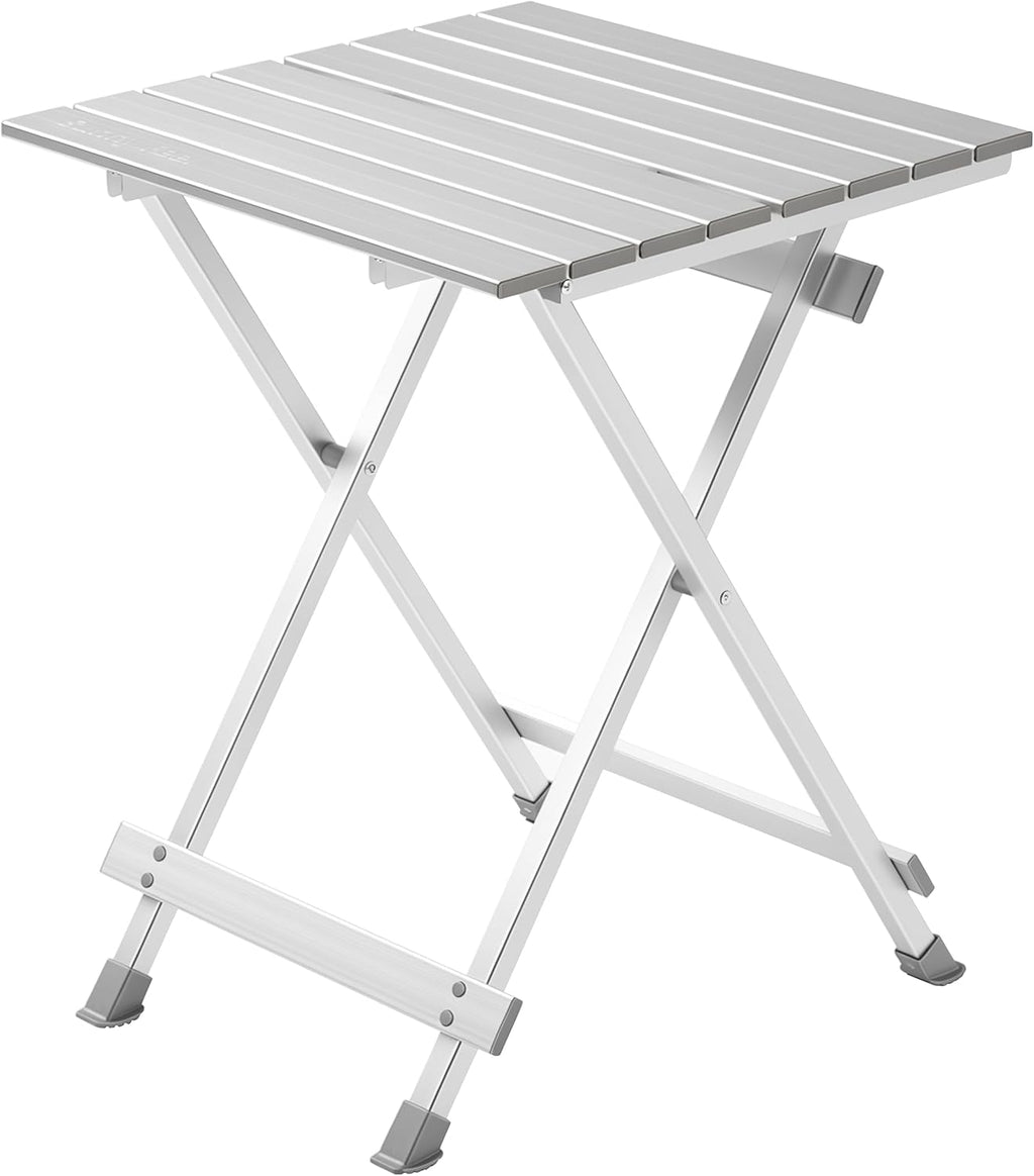 SUNNYFEEL Folding Camping Table - Lightweight Aluminum Portable Picnic Table for Cooking, Beach, Hiking, Travel, Fishing, BBQ, Indoor Outdoor Small Foldable Camp Tables