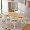 Extendable Dining Table Office Desk with Metal Legs and MDF Top, Expandable Wooden Conference Table for Home Kitchen Meeting Room, 3-Size Adjustable Modern Workstation Coffee Table in Oak Finish