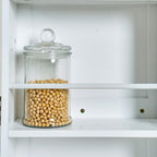 Small Kitchen Pantry Cabinet,White Storage Cabinet Dining Room,Small Food Pantry Cabinet with Doors & Adjustable Shelves,Kitchen cupboards