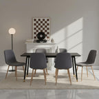 Velvet Dining Chairs Set of 4, Modern Kitchen Chairs, Metal Legs, Upholstered Dining Accent Side Chairs for Living Room Dining Room, Grey