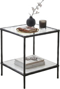 Signature Design by Ashley Modern Glass and Marble End Table, Ryandale