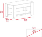 Minimalism 1-Shelf Lid Top Storage Table, for Living Room Entryway