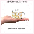 96Pcs Crystal Tea Light Candle Centerpieces for Tables Gold Votives Bulk,Geometric Candle Holder for Wedding Valentine's Day Party Gifts recuerdos para 15 años quinceañeras(Candle Excluded)