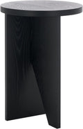 SAFAVIEH Home Collection Barashi Black Asymmetrical Round Top End Table