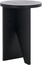 SAFAVIEH Home Collection Barashi Black Asymmetrical Round Top End Table