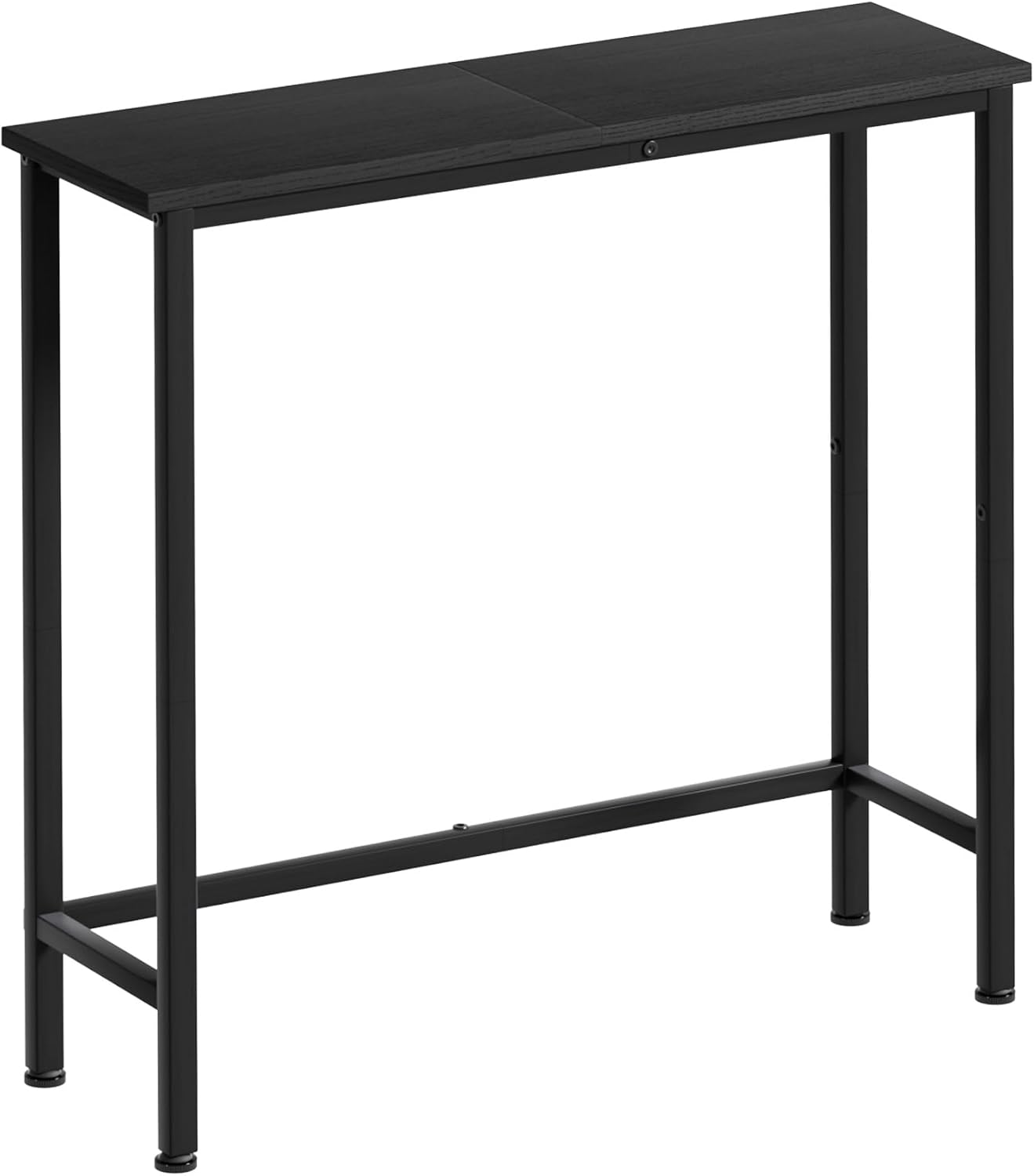 Narrow Console Table, 29.5" Small Entryway Table, Thin Hallway Tables, Slim Sofa Side Tables for Hallway, Living Room, Bedroom, Foyer, Wood-Grained Black