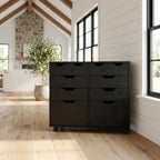 Furnifact Black Storage Cabinet, Composite Wood Pantry Organizer, Spacious 32.13-inch Width, Durable Construction, Contemporary Design for Kitchen or Closet