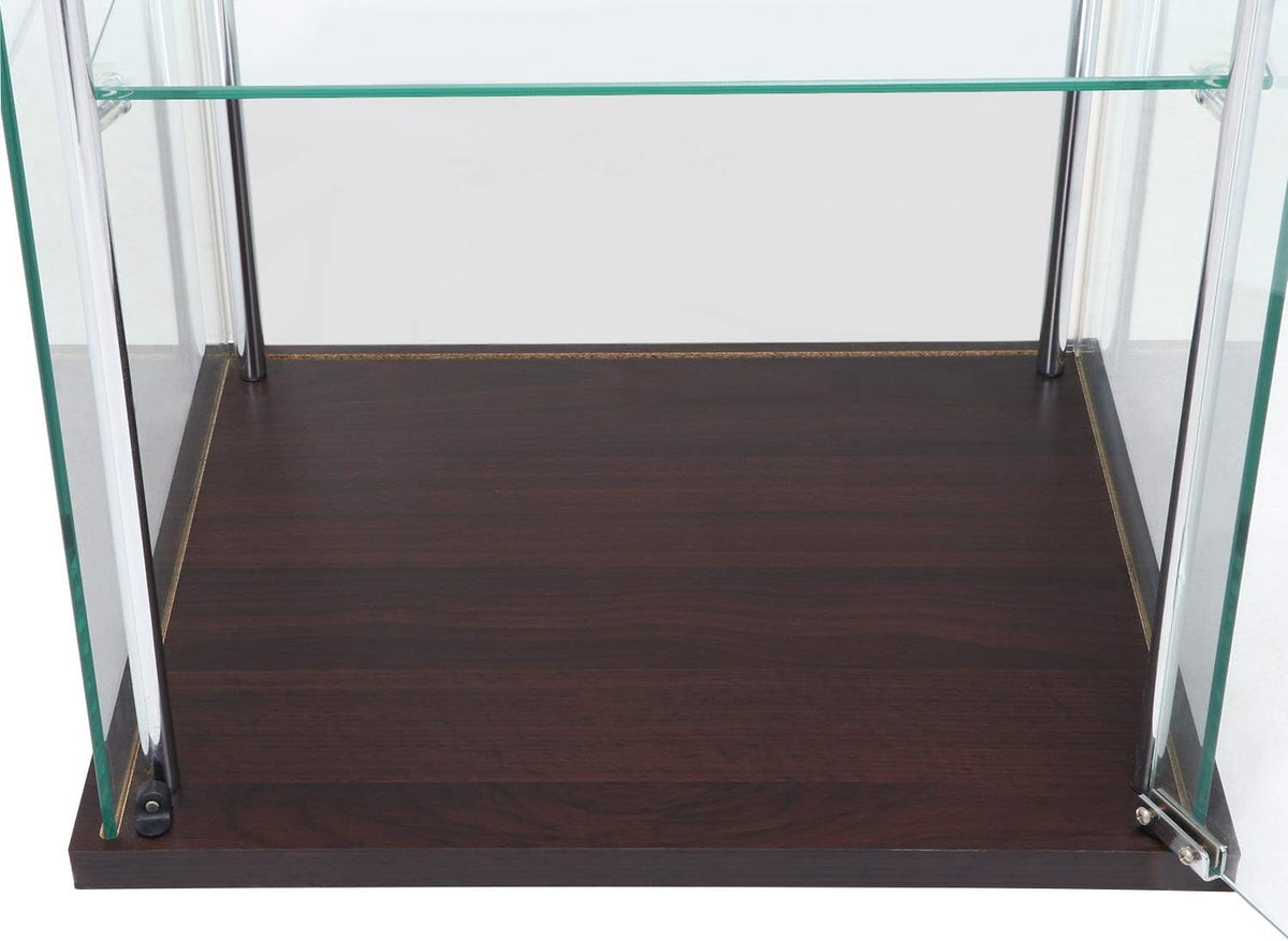 Fuji Boeki 96049 Collection Case, Figure Case, 3 Tiers, Width 16.7 x Depth 14.4 x Height 33.9 inches (42.5 x 36.5 x 86 cm), Brown, Tempered Glass, Full Glass,
