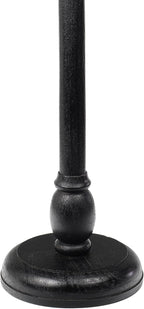 JONATHAN Y Leopold Solid Mango Wood Round Pedestal Drink Table, 24.5" Tall Traditional Martini Accent Side Table for Living Room and Small Spaces with Turned Leg, Black END3006C