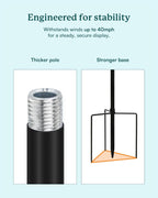 Wind Spinners Outdoor, Copper Teal Kinetic Wind Spinner with Stake, Garden Yard Spinners Windmill Decor for Patio Lawn (12" W x 70" H)