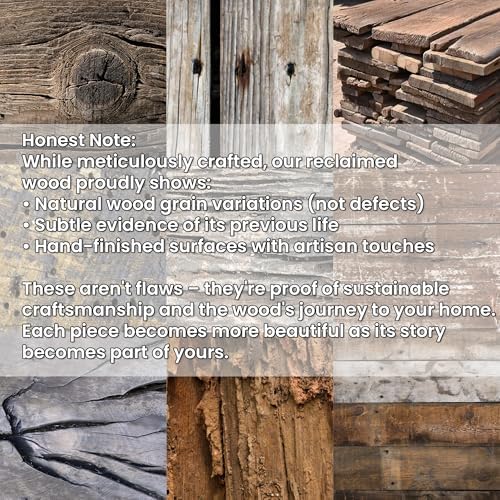 SMARTSTANDARD 46" Long Farmhouse Console Table, Solid Wood, Natural Brown | Console Sofa Table, Entryway Table for Hallway, Living Room, Entrance, 2 Tiers, Easy Assembly