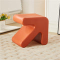 Modern PE Sofa Side Table, End Table, Bedside Table, Magazine Rack, Versatile Cube Ottoman, for Bedroom, Living Room, Balcony(Orange)