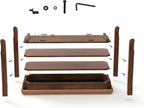 Shoe Rack Bench Entryway Storage with Leather Cushion, Shoe Organizer Bench for Entryway, Front Doors Entrances Hallway,Mudroom,Closet, Bedroom,Solidwood 3 Height-Adjustable Removable Shelve,31.5"