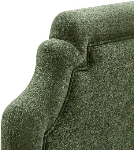 Modway Magnolia King Size Upholstered Fabric Headboard in Foliage - Padded Cushioned Headboard with Woven Heathered Upholstery and Adjustable Mounting Positions