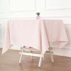 Efavormart 54x54 Blush Wholesale Linens Seamless Polyester Square Linen Tablecloth for Wedding Banquet Party Restaurant