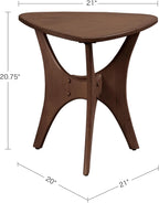 INK+IVY Blaze Accent Tables - Wood Side Table - Pecan, Mid-Century Modern Style End Tables - 1 Piece Small Tables For Living Room