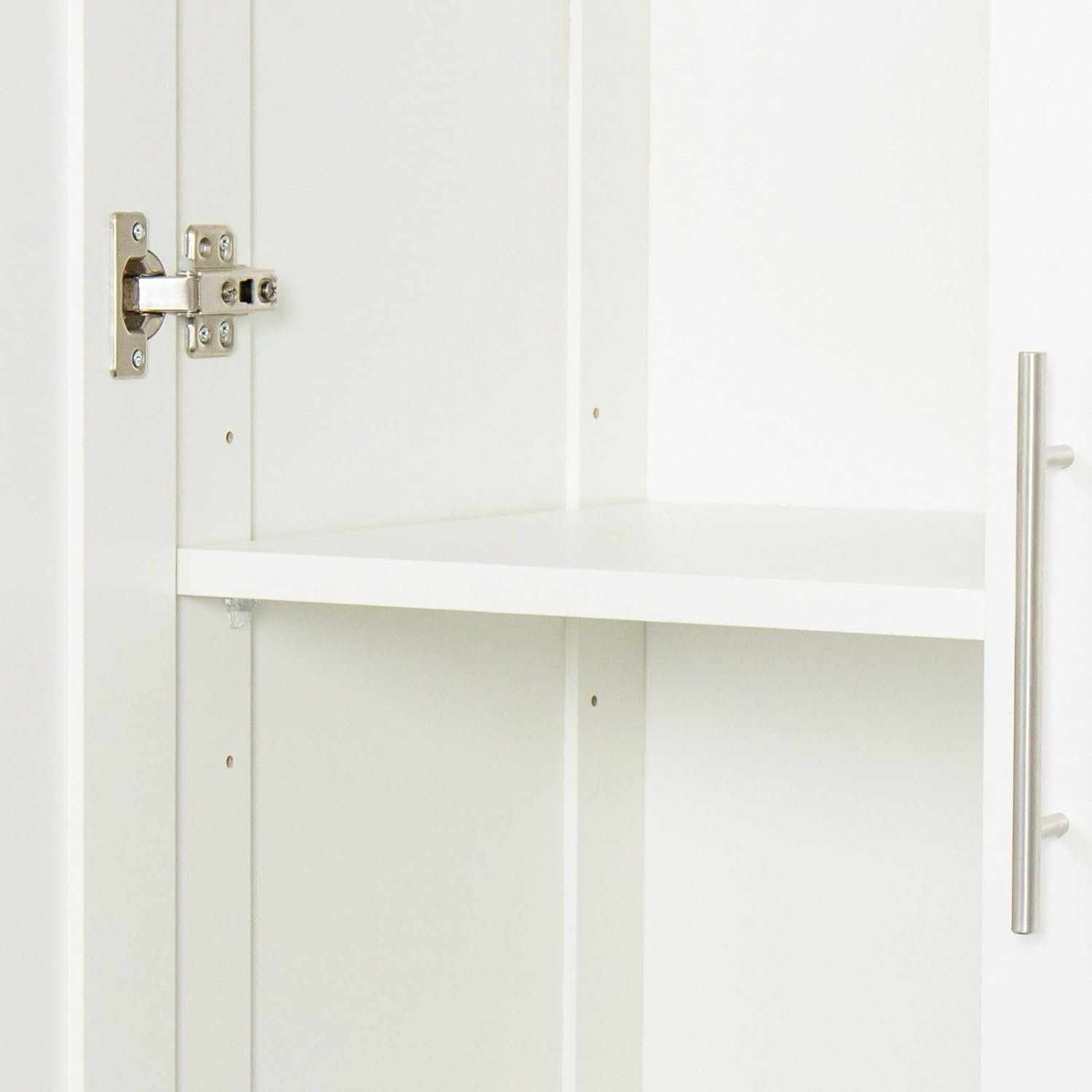 White Pantry Cabinet with 2 Doors and Adjustable Shelves, 70.87" Tall Kitchen Storage Cabinet, Freestanding Cupboard for Kitchen, Dining, Living, Bathroom and Laundry