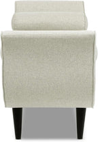 Jennifer Taylor Home Alma Tufted Flared Arm Entryway Bench, Taupe Polyester