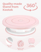 Kootek 158PCs Cake Decorating Kit, Baking Supplies Tools - Includes Cake Stand Turntable, 64 Icing Piping Tips Set, 2 Frosting Spatulas, 3 Scrapers, 50+2 Pastry Bags, Coupler, Video Tutorial, Booklet