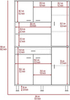 90 Kitchen Pantry, One Drawer, Multiple Cabinets, Two Open Shelves,for use in Restaurants