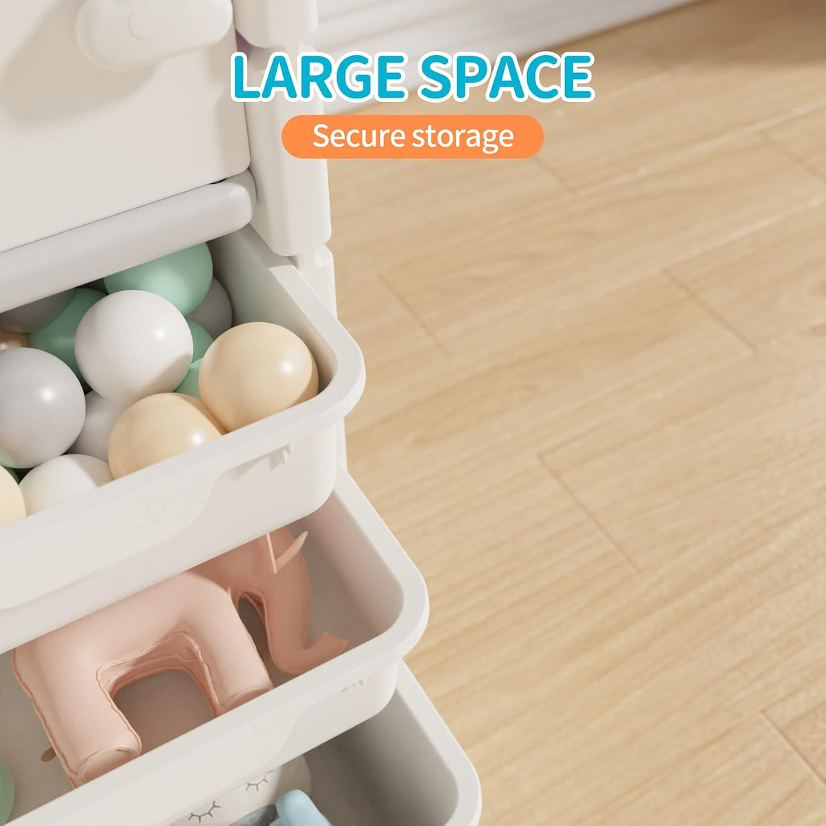 UNICOO Kids Shelves, Children Toy Organizer, Kids Bookshelf and Toy Storage for School, Bedroom, Playroom or Nursery (3 * 4)