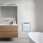 Foldable Wall-Mounted Stool,Entryway Shoe Changing Stool,Invisible Folding Shoe Bench,White