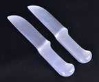 JIC Gem Selenite Crystal Knife White Crystals and Healing Stones for Cutting Etheric Cords 1pc 7.8-10 Inch