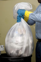 Aluf Plastics 45 Gallon 0.9 MIL Clear Garbage Bags - 36" x 47" - Pack of 100 - For Industrial, Healthcare, & Municipal