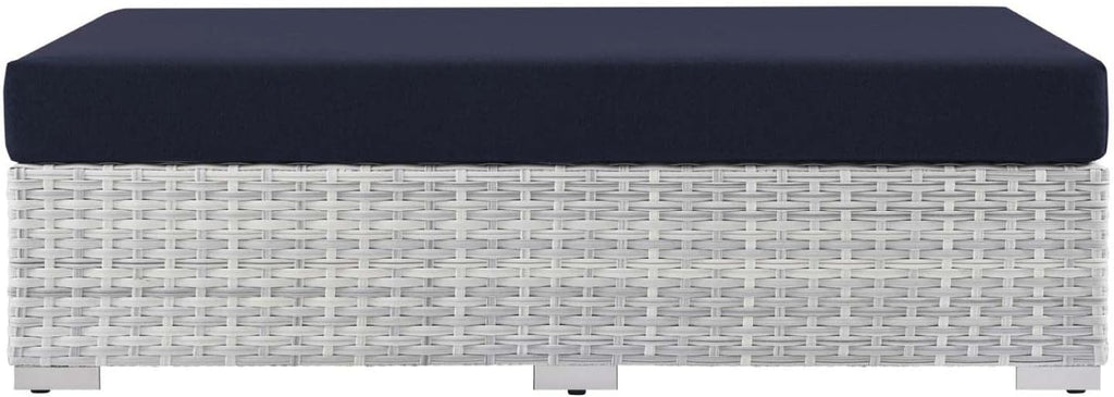 Modway EEI-4308-LGR-NAV Ottoman, Light Gray Navy