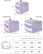 Toaster Cover 4 Slice Purple Stripes Toaster Oven Cover with Pockets Simple Style Dustproof Bakeware Protector Small Kitchen Appliance Dust Covers and Fingerprint Protection for Women