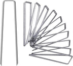 6 Inch Galvanized Garden Landscape Staples Stakes 25 50 100 PCS Anti-Rust Garden Staples U-Shaped Landscape Pins for Secure Lawn Fabric (25, 6 Inch)
