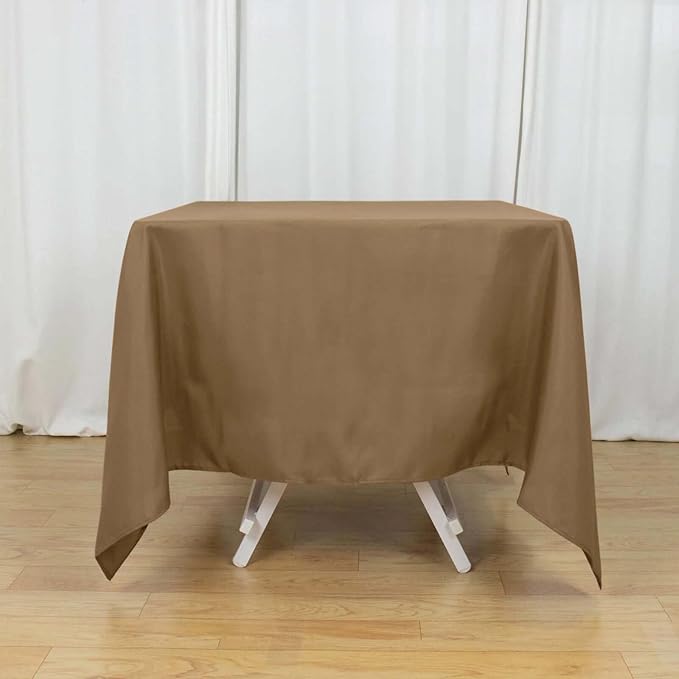 Efavormart 70" Square Linens Taupe Wholesale Linens Polyester Square Linen Tablecloth for Wedding Banquet Party Restaurant