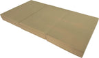 D&D Futon Furniture Tan Trifold Foam Beds, Shikibuton, Tatami Cushion Topper, Foldable Futon Pad, Twin 6x39x75